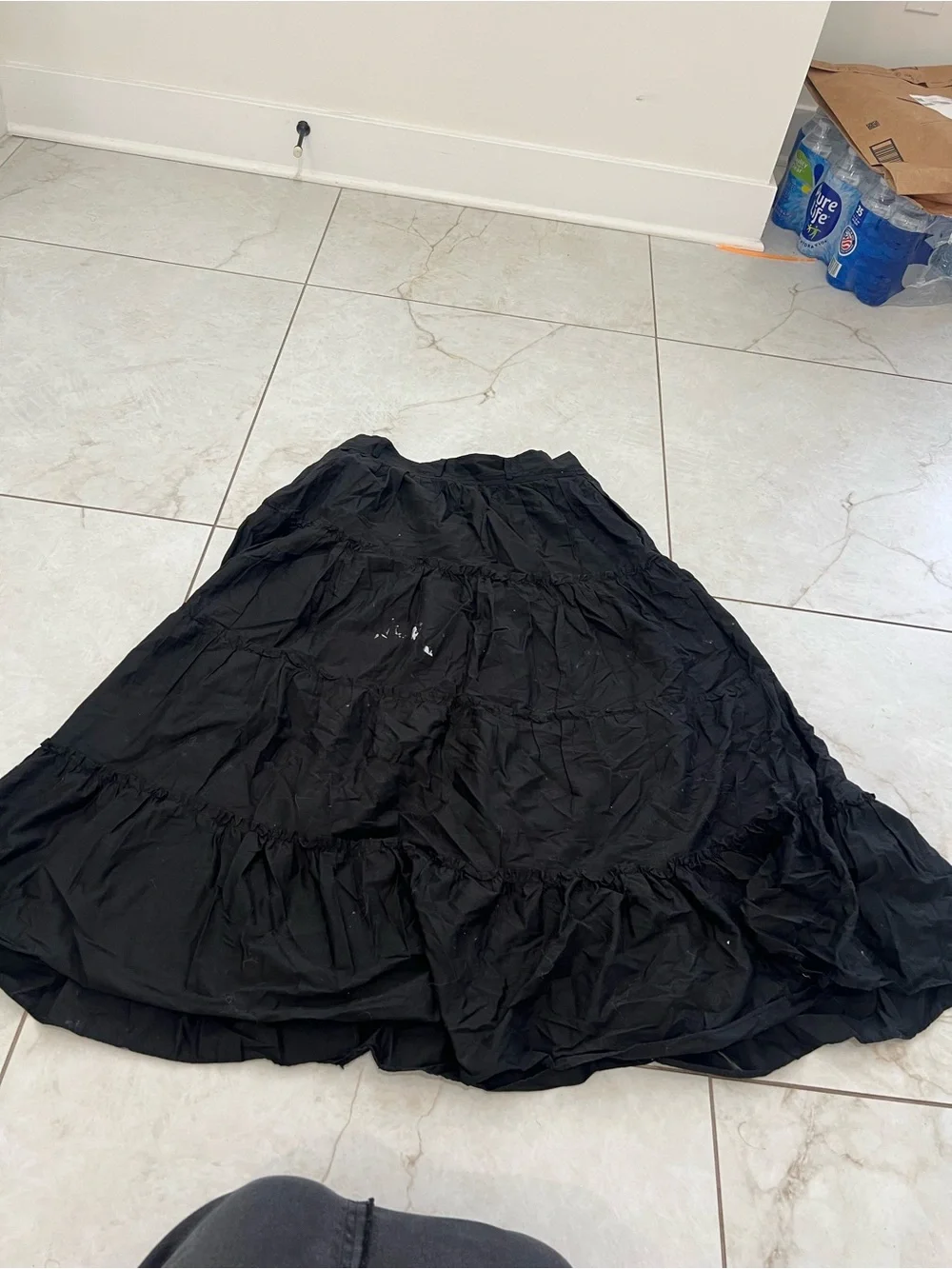 Jason Wu Black Tiered Skirt Size Medium